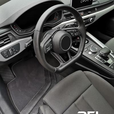 Modyfikacja ksztatu kierownicy z obszyciem skórą w Audi A4 B9 PFI car styling